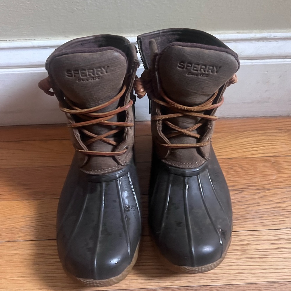 Sperry Brown and Black Waterproof Boots
